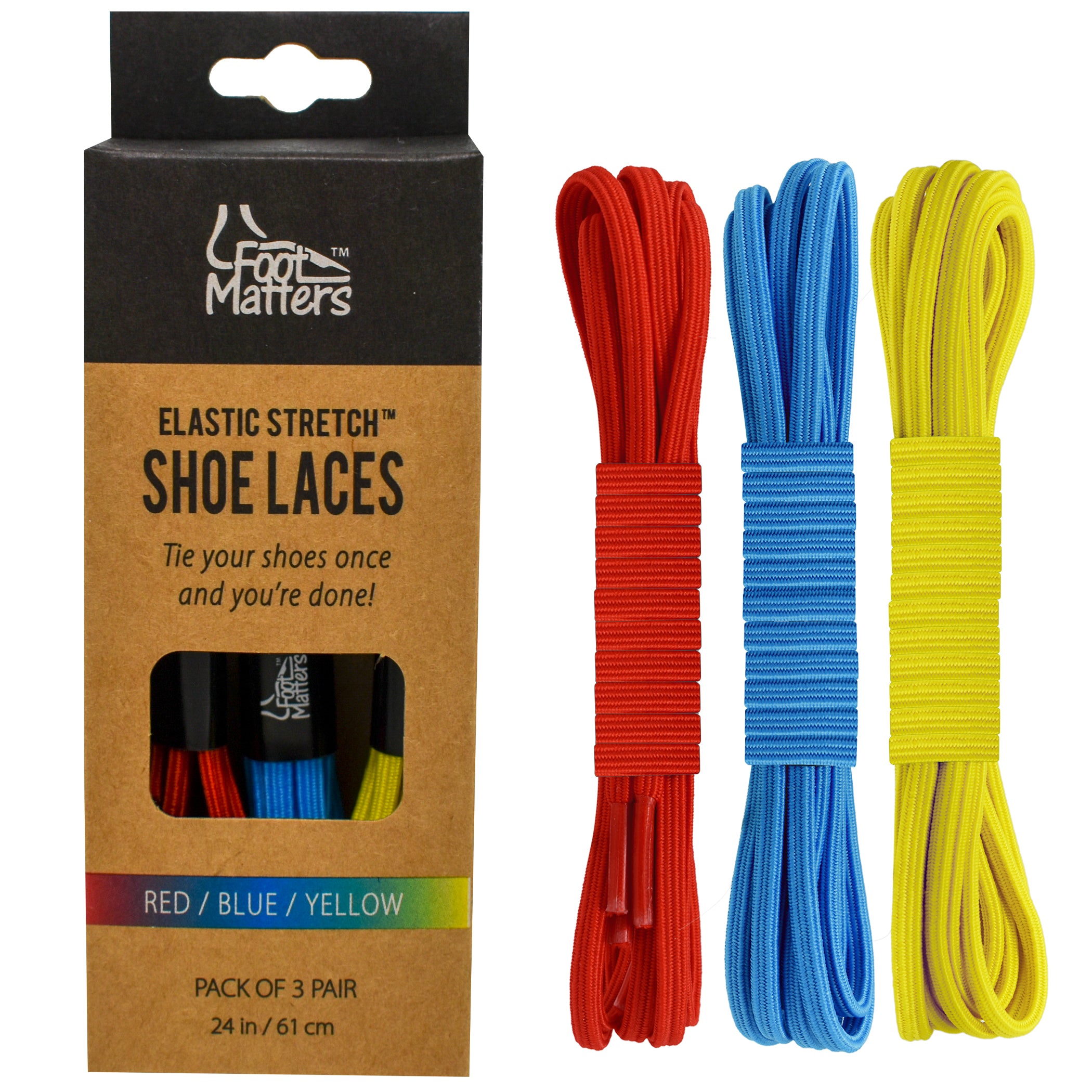 FootMatters Flat No Tie Elastic Stretch Shoe Laces – FootMatters