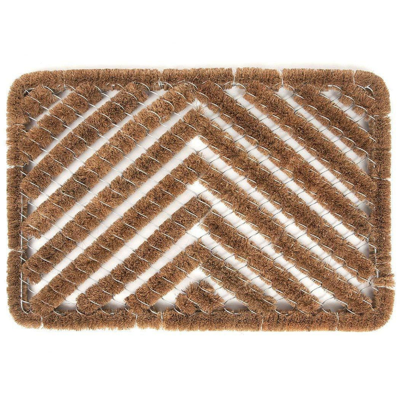 Ninamar Natural Coir Herringbone Door Mat - 24 x 16 inch - Foot Matters