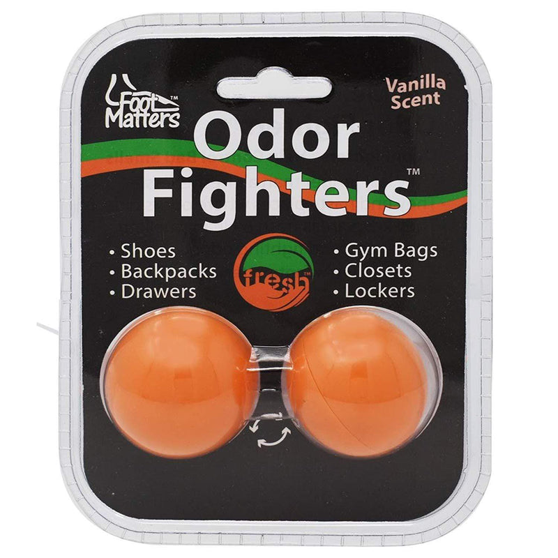 FootMatters Odor Fighters Shoe Deodorizer Balls - Keep Areas Smelling Fresh - Adjustable Vanilla Scent - Foot Matters