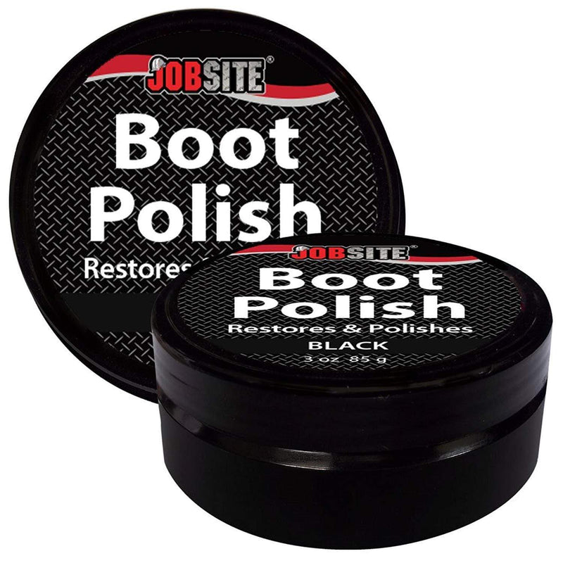 JobSite Premium Leather Boot & Shoe Polish Cream - Restores, Conditions & Polishes - 3 oz (85 g) - Foot Matters