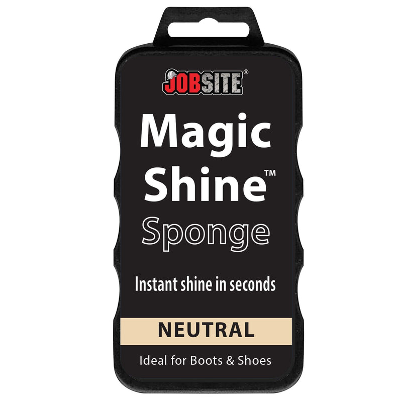 JobSite Instant Express Leather Boot & Shoe Shine Sponge - Fits in Purse or Bag for Quick Shine Buff on the Go for Leather & Vinyl Shoes, Boots, Purse, Belt and Car Auto Upholstery - Foot Matters