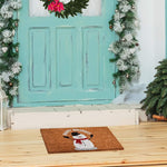 Ninamar Door Mat Happy Holiday Snowman Natural Coir - 29.5 x 17.5 inch