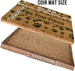 NINAMAR Woven Door Mat All Natural Coir - Extra Thick - 36 x 24 inch - Wipe Your Paws