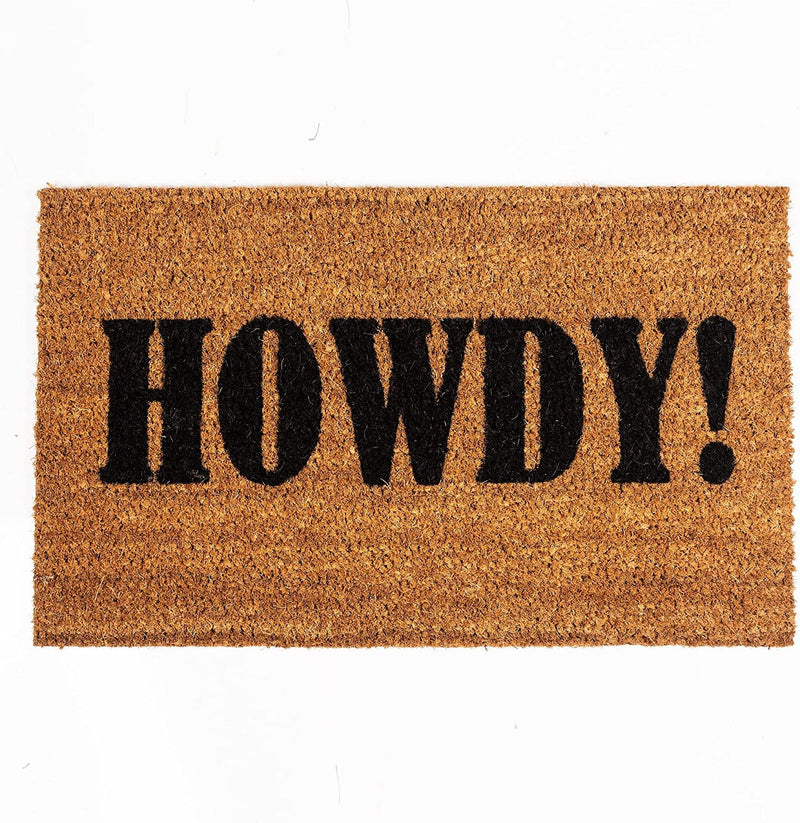 Ninamar Howdy! Door Mat - Natural Coir - 29.5 x 17.5 inch