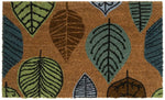 Ninamar Door Mat Colorful Leaves - Natural Coir - 29.5 x 17.5 inch