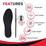 JobSite Odor Stop Insoles - Activated Charcoal Insoles - 2 Pairs