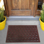 NINAMAR Rubber Door Mat (29.5” x 17.5”) - Durable Non-Slip Indoor/Outdoor Entry Rug Made from 100% Natural Rubber - Traps Liquid & Debris - Keep Home Entrance Clean - Coffee